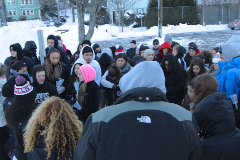 Watertown High School students remembered their fallen classmate and talked about how to avoid another such tragedy.