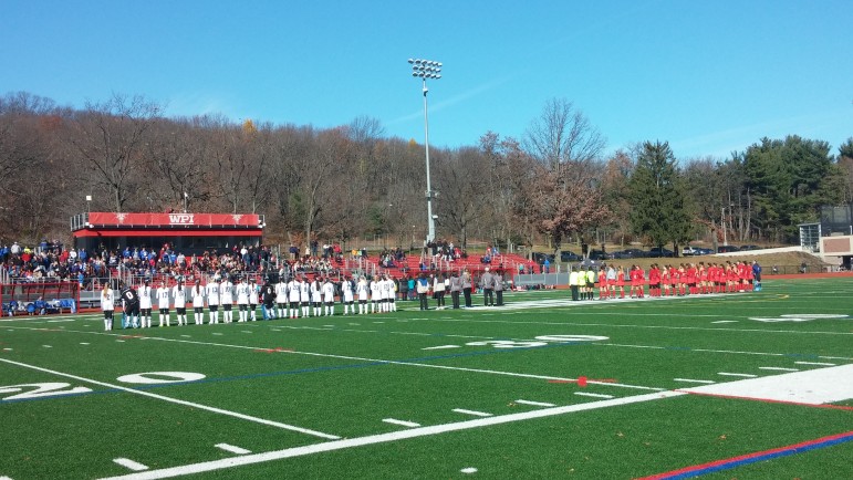Watertown and Auburn line up before the State Final.