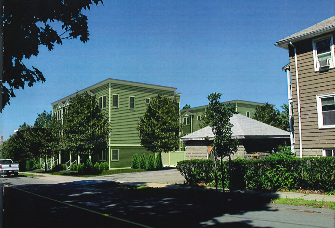 Another view of the proposed townhouses, looking south on Church Street.