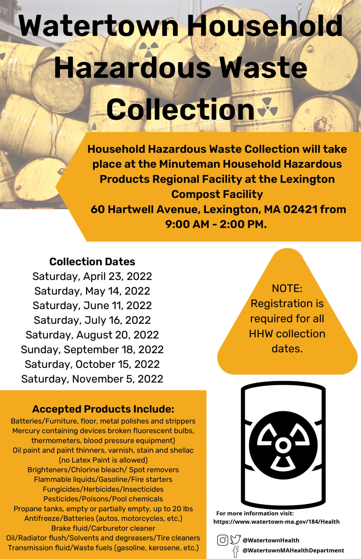 Residents Can Dispose of Household Hazardous Waste, Preregistration