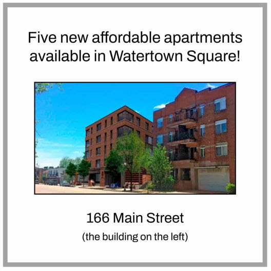 瓦特敦市中心有五套经济实惠的公寓可供选择